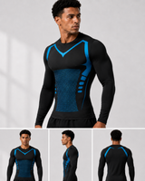 T-shirt de Compression Sport Homme Manches longues — Séchage Rapide